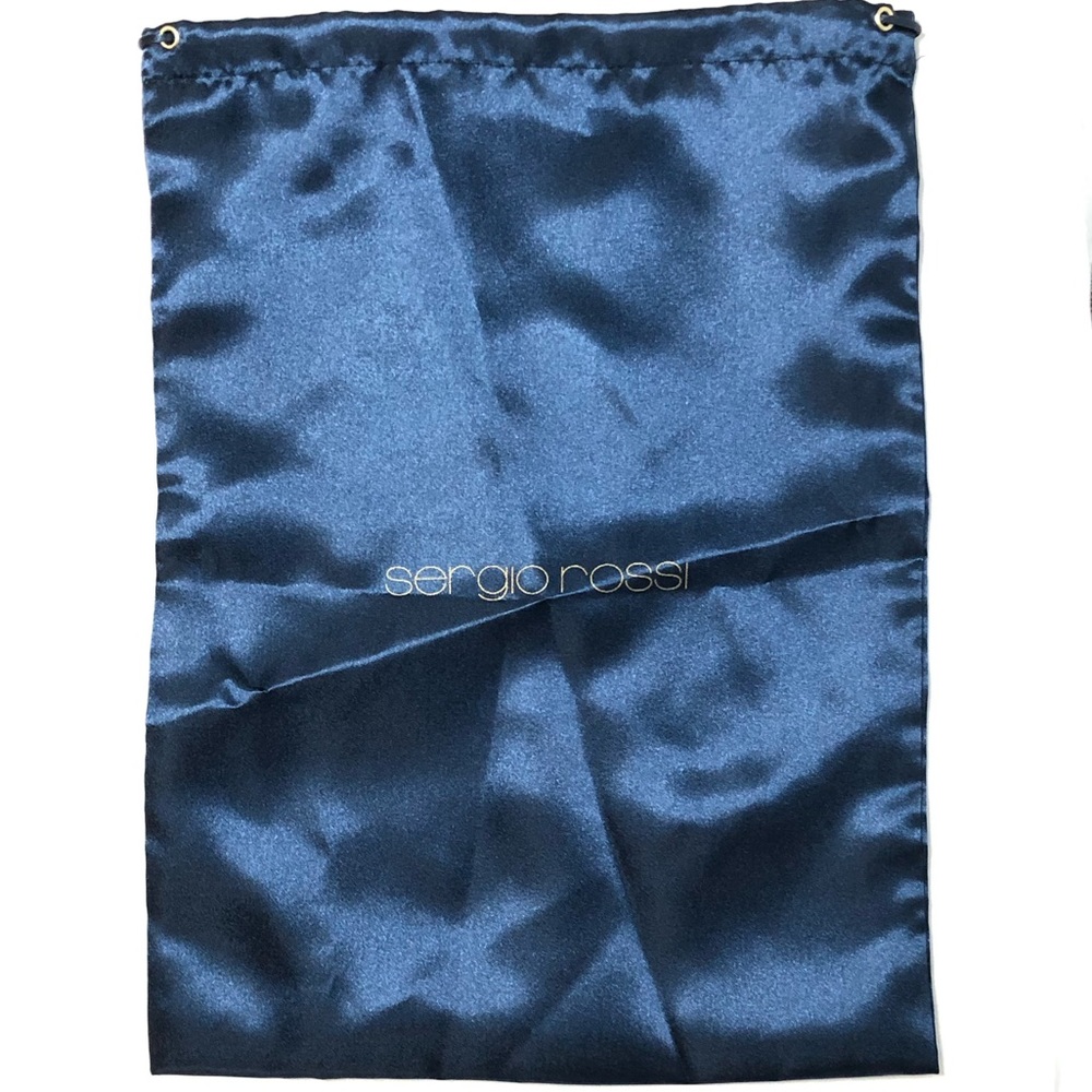 Sergio Rossi Blue Satin Dust Bag 10” x 13”